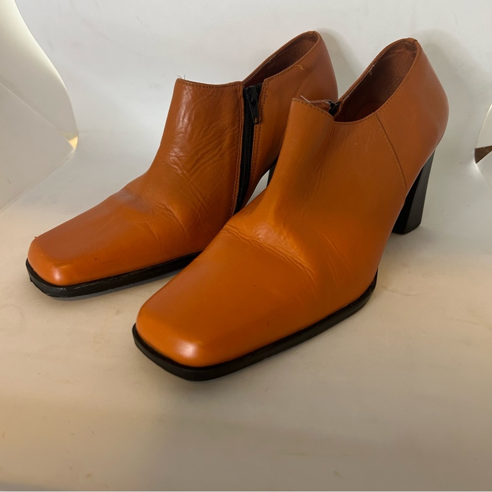 Y2K style Orange Booties